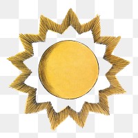 Beaming sun png, celestial illustration on transparent background. Remixed by rawpixel.