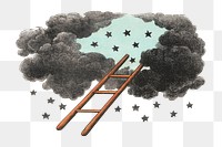 Png ladder to heaven illustration on transparent background. Remixed by rawpixel.