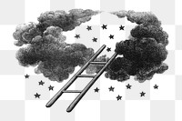 Png ladder to heaven illustration on transparent background. Remixed by rawpixel.