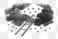 Png ladder to heaven illustration on transparent background. Remixed by rawpixel.