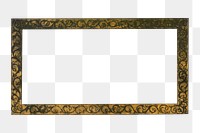 Gold ornate frame png illustration, transparent background. Remixed by rawpixel.