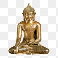 Seated Buddha png with Double-Lotus Base, transparent background. Remixed by rawpixel.