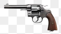 M1917 Revolver png gun issued by US Army during WWI, transparent background. Remixed by rawpixel.