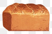 Vintage loaf png food, transparent background. Remixed by rawpixel. 