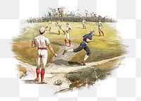 Vintage baseball team png sport, transparent  background. Remixed by rawpixel. 