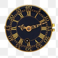 Vintage clock png, transparent background. Remixed by rawpixel. 