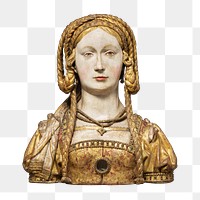 PNG Reliquary Bust of Saint Balbina, transparent background. Remixed by rawpixel. 