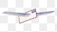 Vintage flying envelope png postal, transparent background. Remixed by rawpixel. 