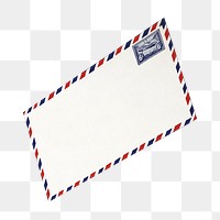Vintage envelope png postage, transparent background. Remixed by rawpixel. 