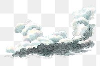 Vintage cloud png, transparent background. Remixed by rawpixel. 