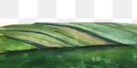 Vintage green fields png border, transparent background. Remixed by rawpixel. 