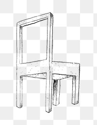 Vintage chair png, transparent background. Remixed by rawpixel. 