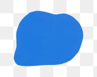 Blue blob shape png, transparent background. Remixed by rawpixel. 