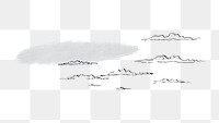 Cloud doodle png modern art, transparent background. Remixed by rawpixel. 