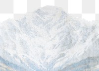 Snowy mountain png Winter nature, transparent background. Remixed by rawpixel. 