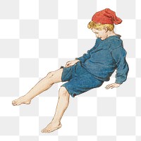 Vintage boy png, transparent background. Remixed by rawpixel. 