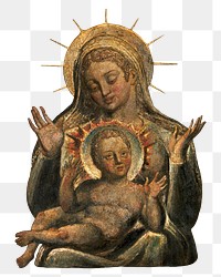 PNG Virgin and Child, transparent background. Remixed by rawpixel. 