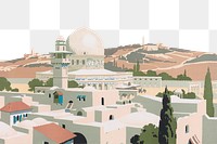 Jerusalem border png chromolithography art, transparent background. Remixed by rawpixel. 