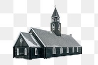 PNG Old wooden church, transparent background