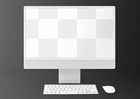 Computer screen png mockup, transparent design