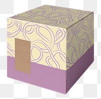 Product packaging png box, transparent background