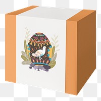 Brown box png product packaging, transparent background