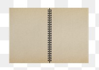 Open notebook png stationery, transparent background