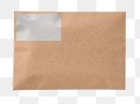 PNG kraft paper mailer, transparent background