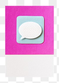 Chat icon png collage element on transparent background