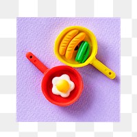 Cute cooking toy png collage element, transparent background