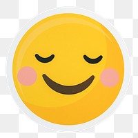 PNG shy emoticon sticker transparent background