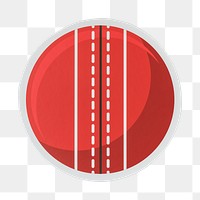 PNG red cricket ball icon sticker transparent background