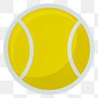 PNG tennis ball  sticker transparent background