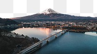 PNG Mount Fuji, Japan travel  border, transparent background