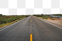 PNG Road in Utah, USA travel border, transparent background