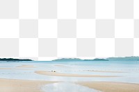 PNG Scenic beach  border, transparent background