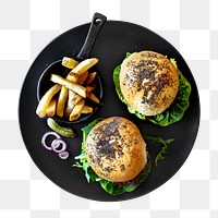 Burger png collage element, transparent background