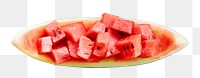 Png sliced watermelon, transparent background