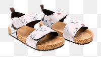 Png floral strap sandals  transparent background