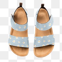 Floral strap sandals png transparent background