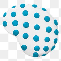 Irregular dotted PNG clay shape, transparent background