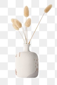 Minimal vase png home decor, transparent background