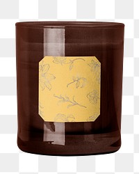 Candle jar png product packaging, transparent background