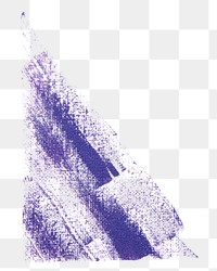 Purple brush stroke png collage element, transparent background