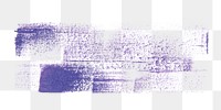 Purple png brush stroke collage element, transparent background