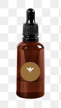 Dropper bottle png product packaging, transparent background