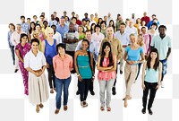 Diverse people png, transparent background