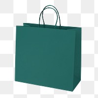 Png green paper bag transparent background