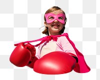 PNG Superhero girl, collage element, transparent background