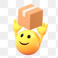 Logistics emoji png emoji sticker, 3D illustration transparent background